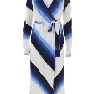 Diane von Furstenberg silk maxi wrap dress size 10